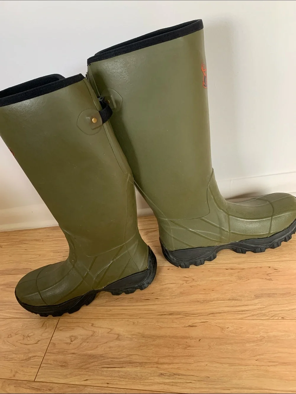 Buck Commander Olive Green Rubber Tall Hunting Boots